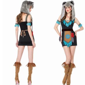 Indianer Ulve Kostume