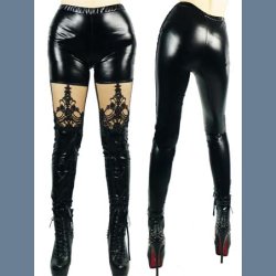 Leggings Sorte med Blonde