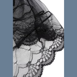 Sort blonde overlay hi-lo nederdel