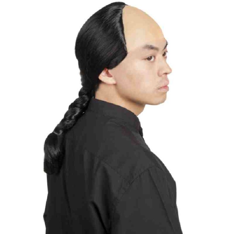 Kinesisk Kejser Paryk med Fletning