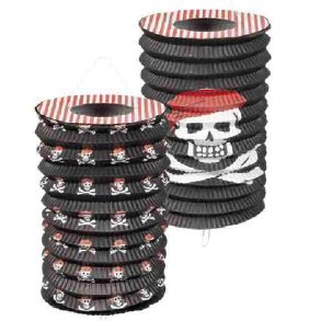 Lamper Pirat Crepe 2stk  16 cm m Pirat Figur