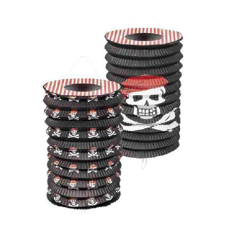 Lamper Pirat Crepe 2stk  16 cm m Pirat Figur