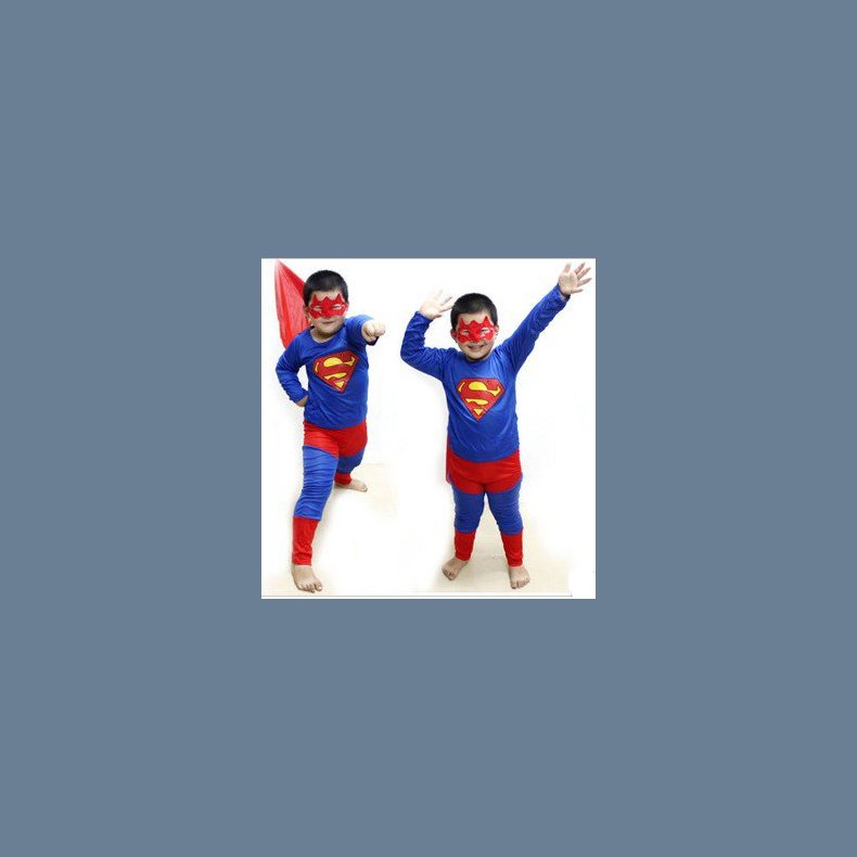 Supermand Fastelavn kostume 3-10 r.