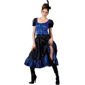 Kostume ChaCha Cha bl/sort Kjole.